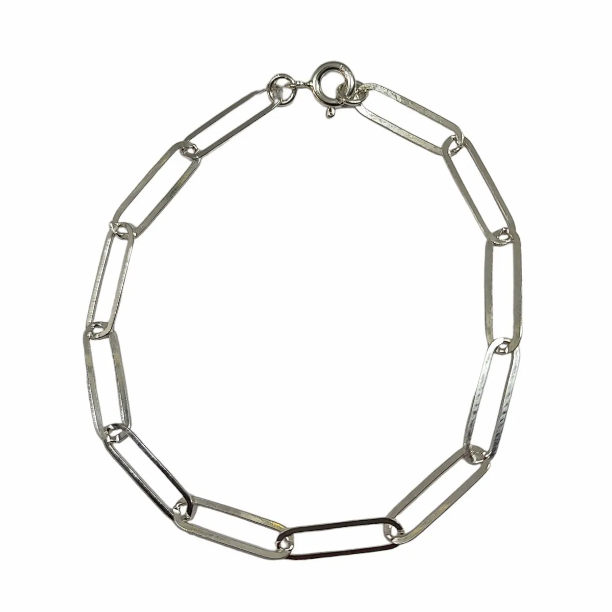 ANDREA COGGIOLA JOYAS - Pulsera Eslabón Alargado 16x4mm Plata Fina 925