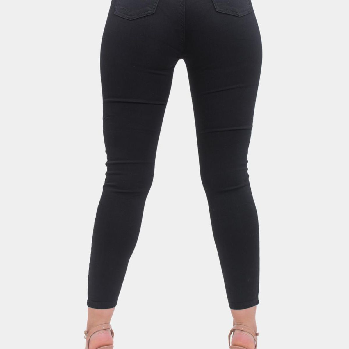 CLUB SALVAJE - Jeans Skinny Botones Elasticado - Negro