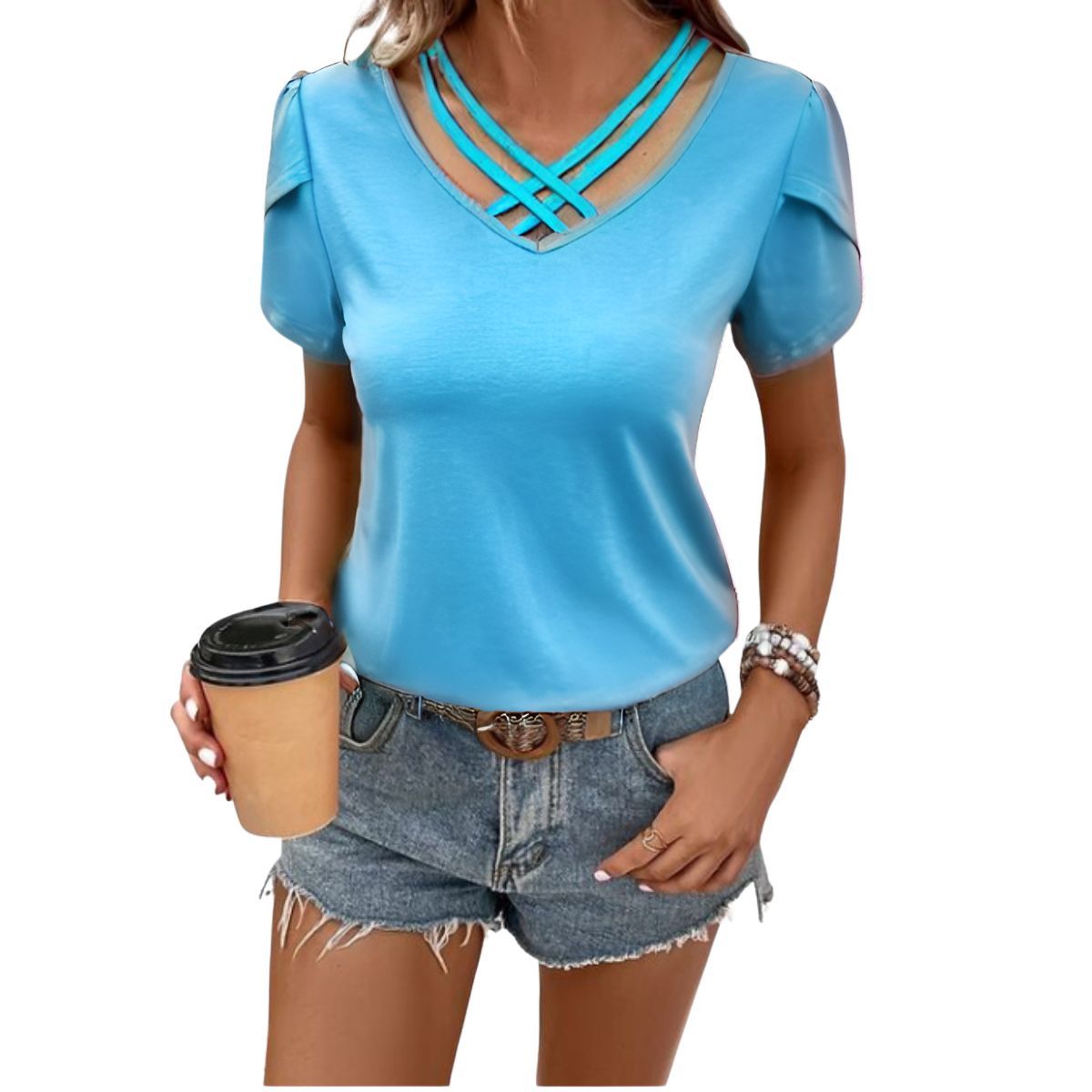 LOOK SHOP - Polera Mujer Blusa Ancha Primavera 510