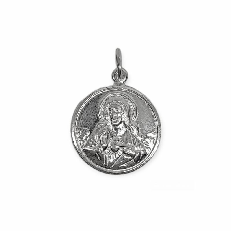 ANDREA COGGIOLA JOYAS - Colgante Sagrado Corazón 20mm Plata Fina 925