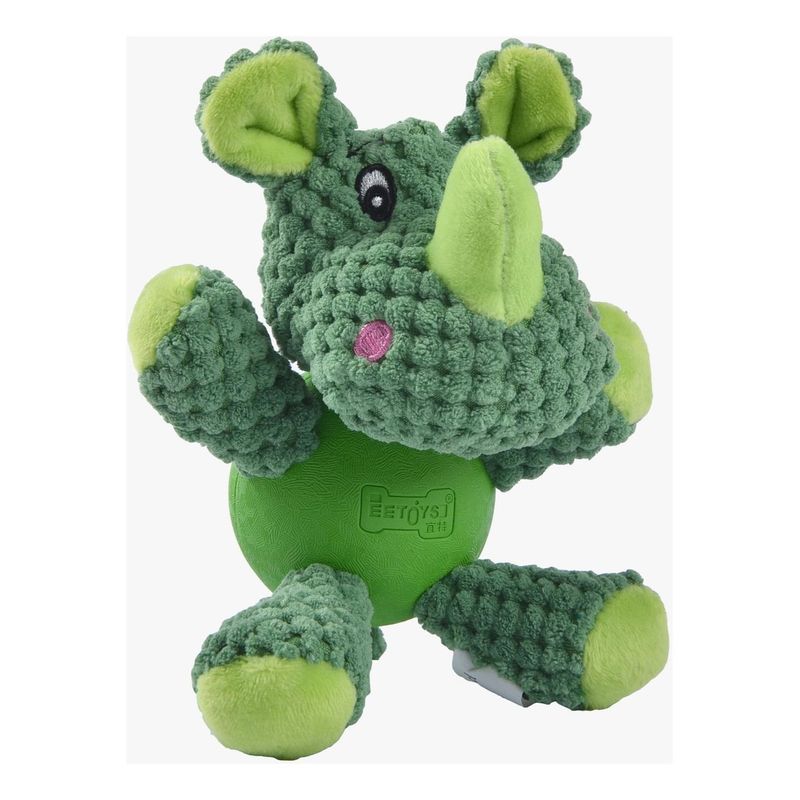 MASCAN - Animal Plush Con Pelota Verde Perro Mascan