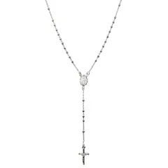 ANDREA COGGIOLA JOYAS - Collar Rosario Virgen De Guadalupe 50CM Plata Fina 925
