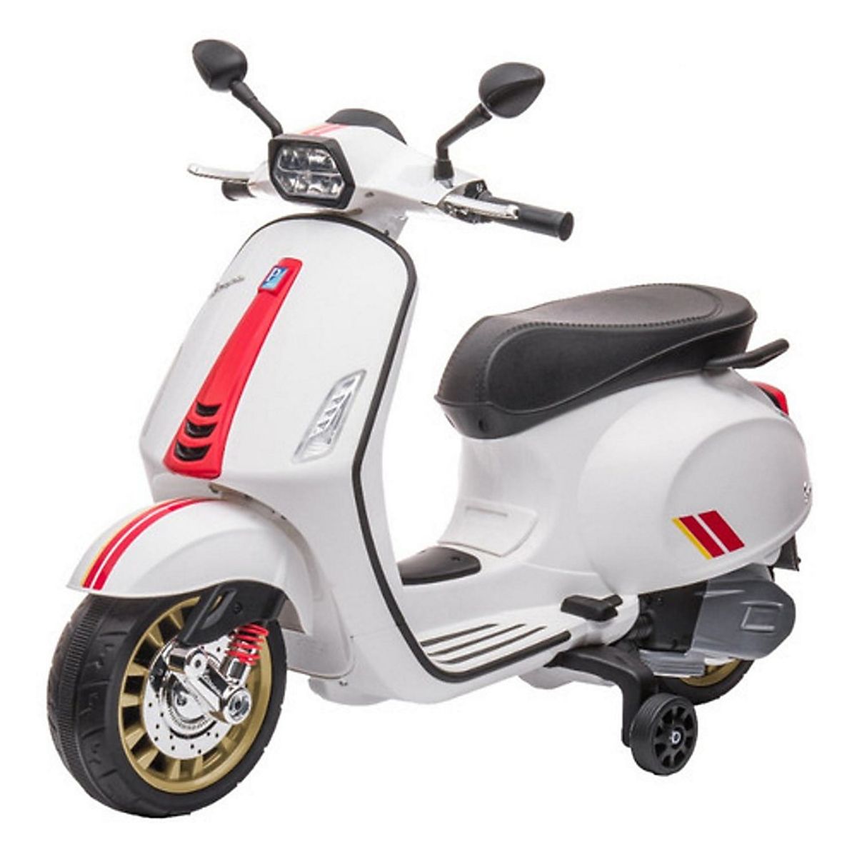KIDSCOOL - Moto a Bateria Vespa Sprint Racing Blanco