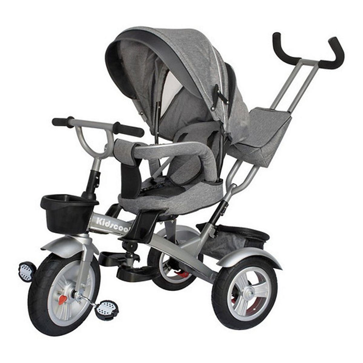 KIDSCOOL - Triciclo Multifuncional City 360° Gris