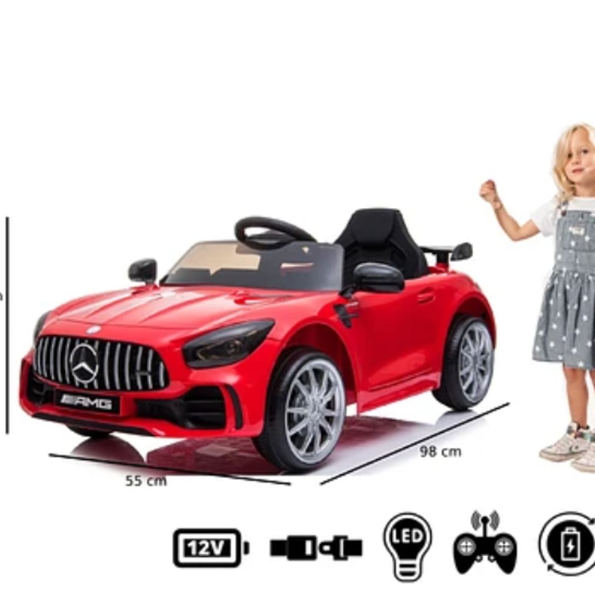 KIDSCOOL - Auto A Bateria Mercedes Benz GT Rojo
