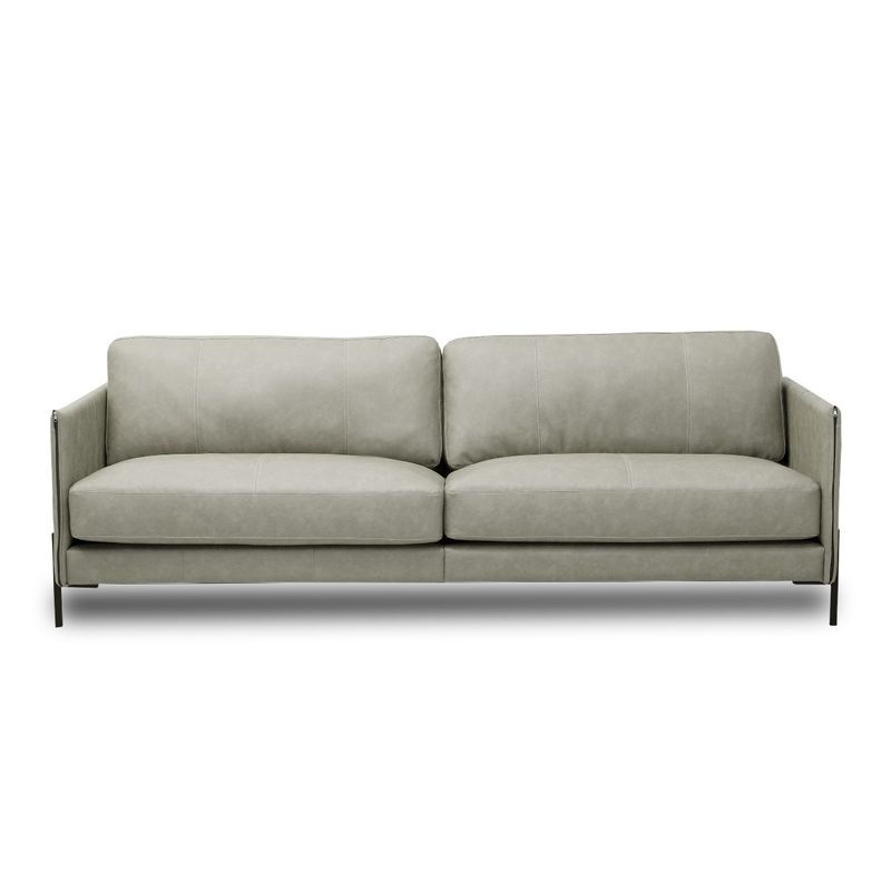 AMUV - SOFA CUERO CHABLI BEIGE 240CM