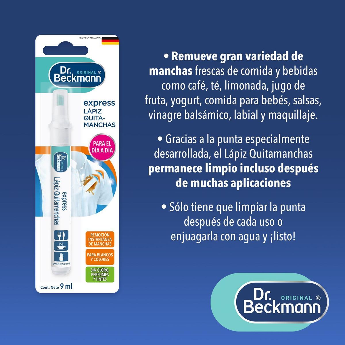 DR BECKMANN - Quitamanchas Lapiz Magico Dr. Beckmann 9 Ml