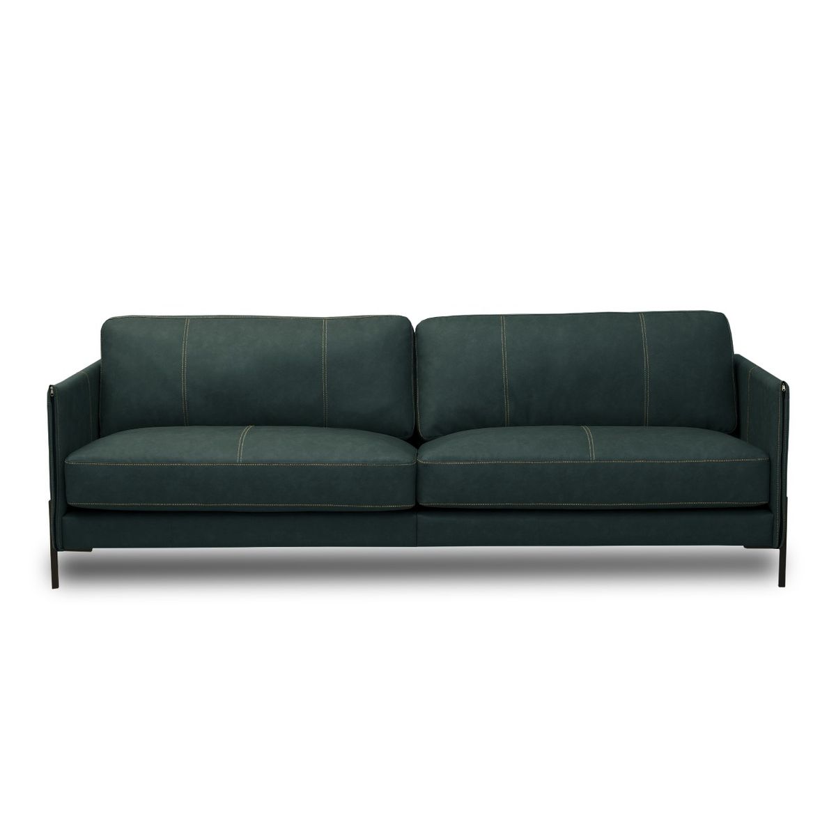 AMUV - SOFA CUERO CHABLI VERDE 240CM