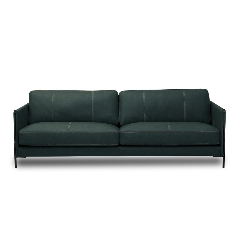 AMUV - SOFA CUERO CHABLI VERDE 240CM