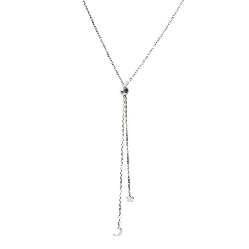 ANDREA COGGIOLA JOYAS - Collar Abigail Luna Estrellita Plata Fina 925
