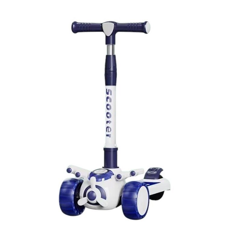 GENERICO - Scooter Monopatín Niños Avión Blanco Azul