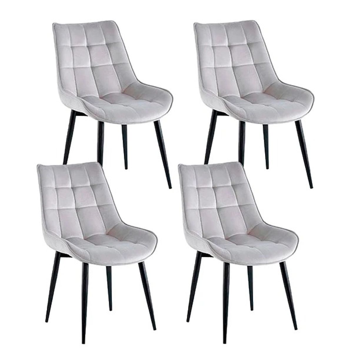 CORI CORI - Pack 4 Silla Macron Velvet Gris