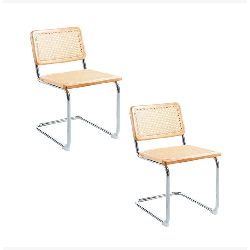 CORI CORI - Pack 2 Silla Breuer Madera y Rattan - Madera Natural