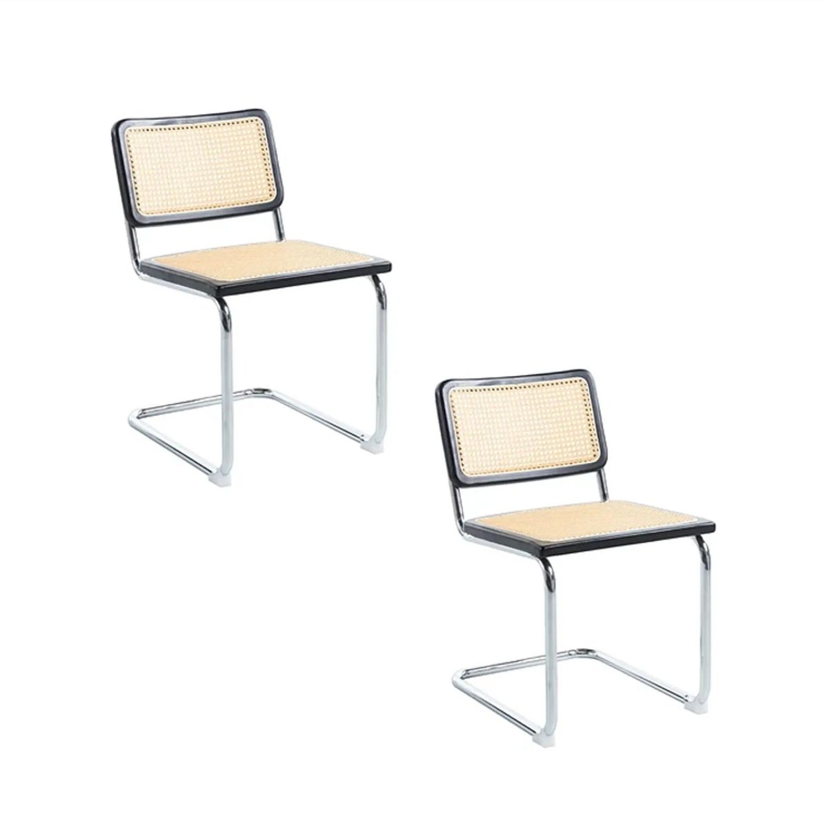 CORI CORI - Pack 2 Sillas Breuer Madera y Rattan - Madera Negra