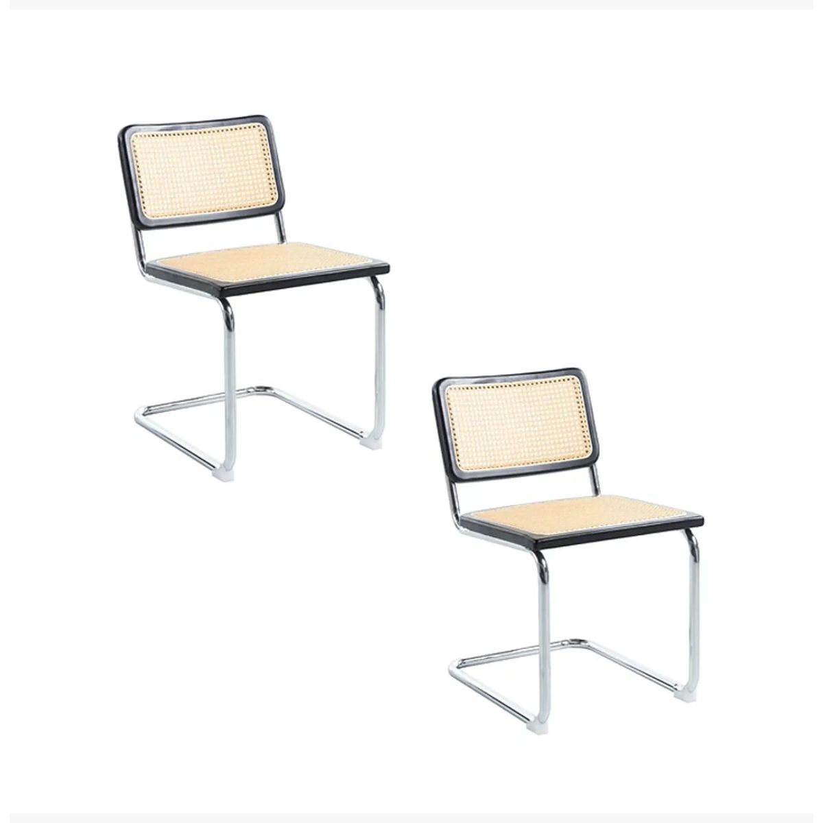 CORI CORI - Pack 2 Sillas Breuer Madera y Rattan - Madera Negra