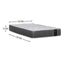 COLBOX - Colchón América 1.5 Plazas Gris 105x190x23 Cm