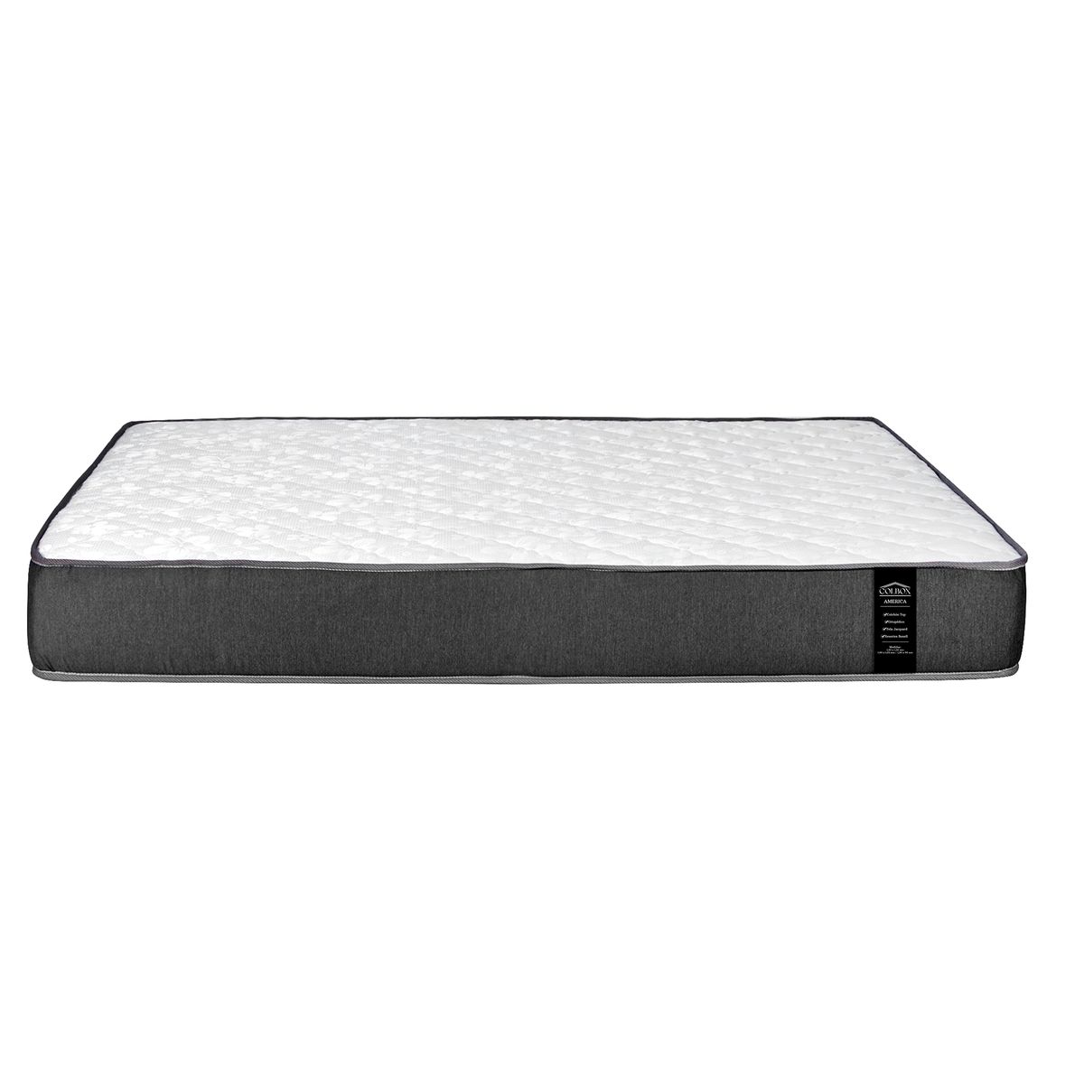 COLBOX - Colchón América 1.5 Plazas Gris 105x190x23 Cm