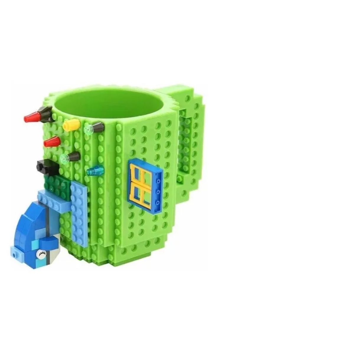 GENERICO - Tazón Mug Para Jugar Con Tus Lego Blocks Taza Brick Colores