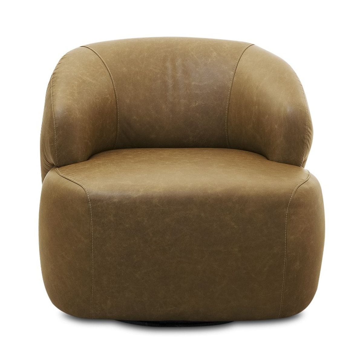 AMUV - POLTRONA CUERO CHANDON GIRATORIA CAFE 80