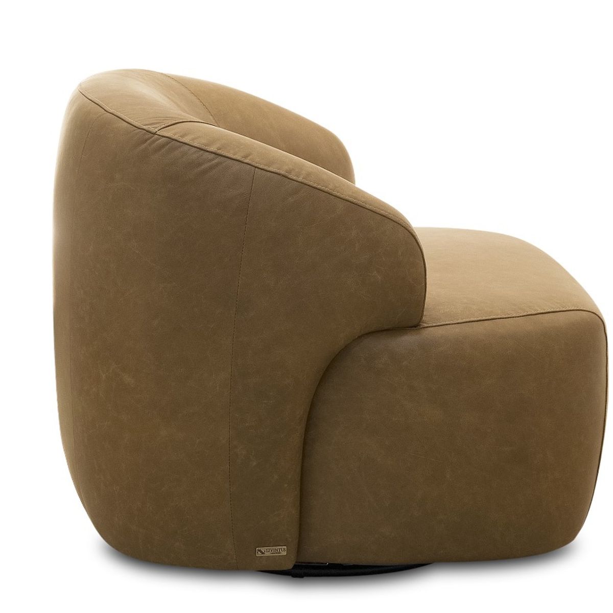 AMUV - POLTRONA CUERO CHANDON GIRATORIA CAFE 80