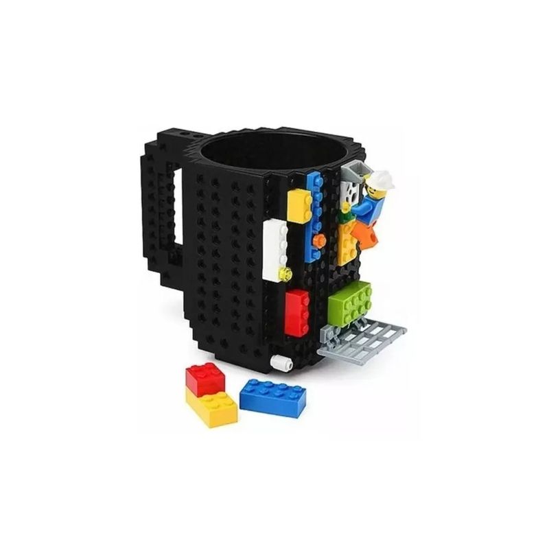 GENERICO - Tazón Mug Para Jugar Con Tus Lego Blocks Taza Brick Colores