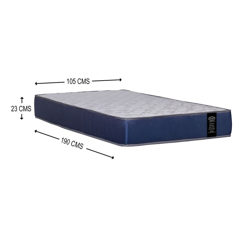 Colchon America 1.5 Plazas Azul 105x190x23 Cm Resorte Bonell Dual Side