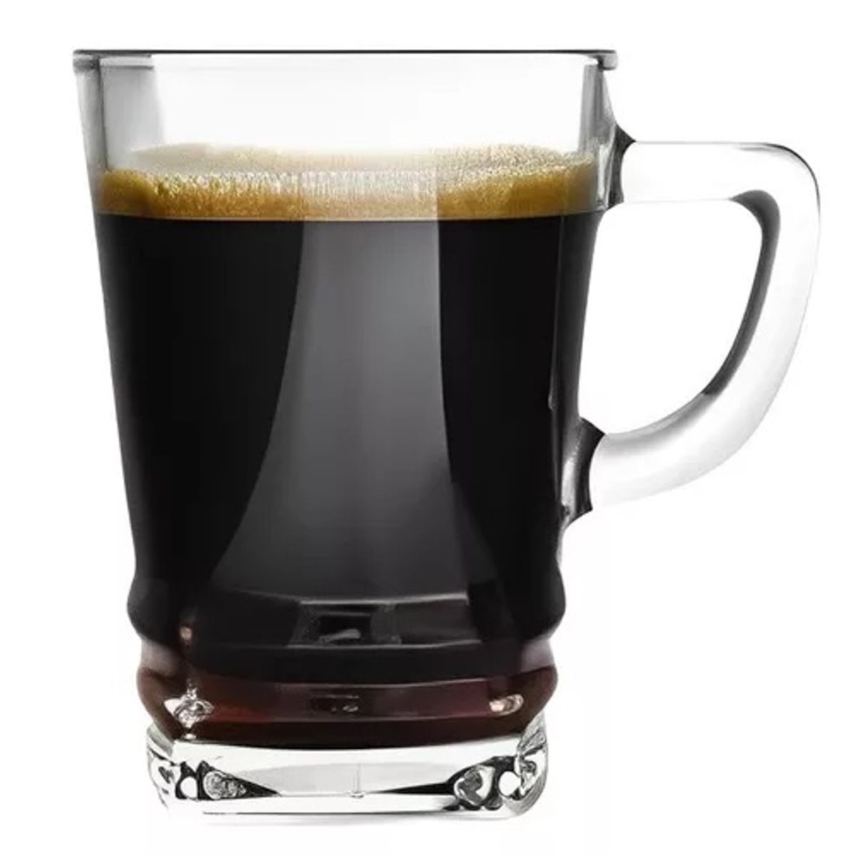 LAV - Set 6 Tazas Para Café Té Marca Lav Vidrio 225ml Elegan