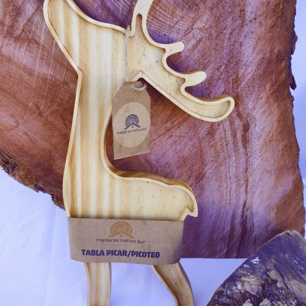 GENERICO - Tabla Picoteo  Reno 44x20x19 cm