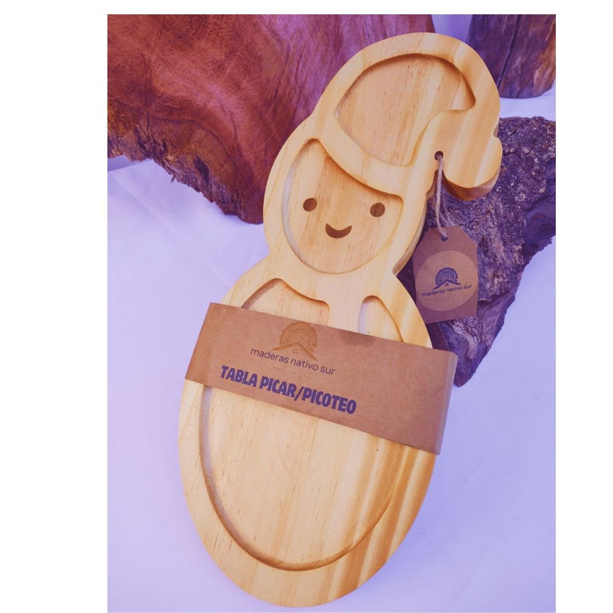 GENERICO - Tabla Picoteo Hombre de Nieve 44x20x19 cm