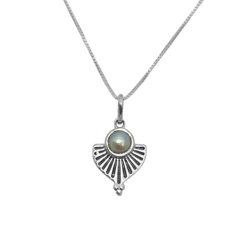 ANDREA COGGIOLA JOYAS - Collar Hari Piedras Naturales Plata Fina 925