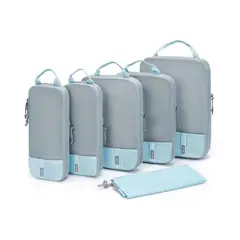 BAGSMART - Juego de Bolsas de Compresión 6 unidades - Celeste