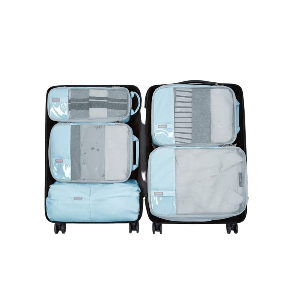 BAGSMART - Bagsmart Organizadores de Equipaje con Compresión 6 pzs Celeste