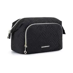 BAGSMART - Cosmetiquero Tejido de Viaje Negro