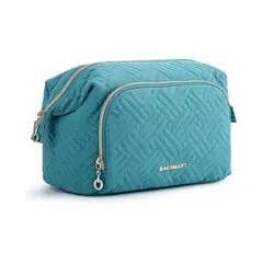 BAGSMART - Estuche Cosmetiquero Tejido - Turquesa