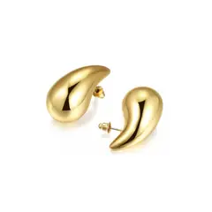 GENERICO - Aros Aretes Mujer Gota De Agua Tik Tok Estilo Bottega