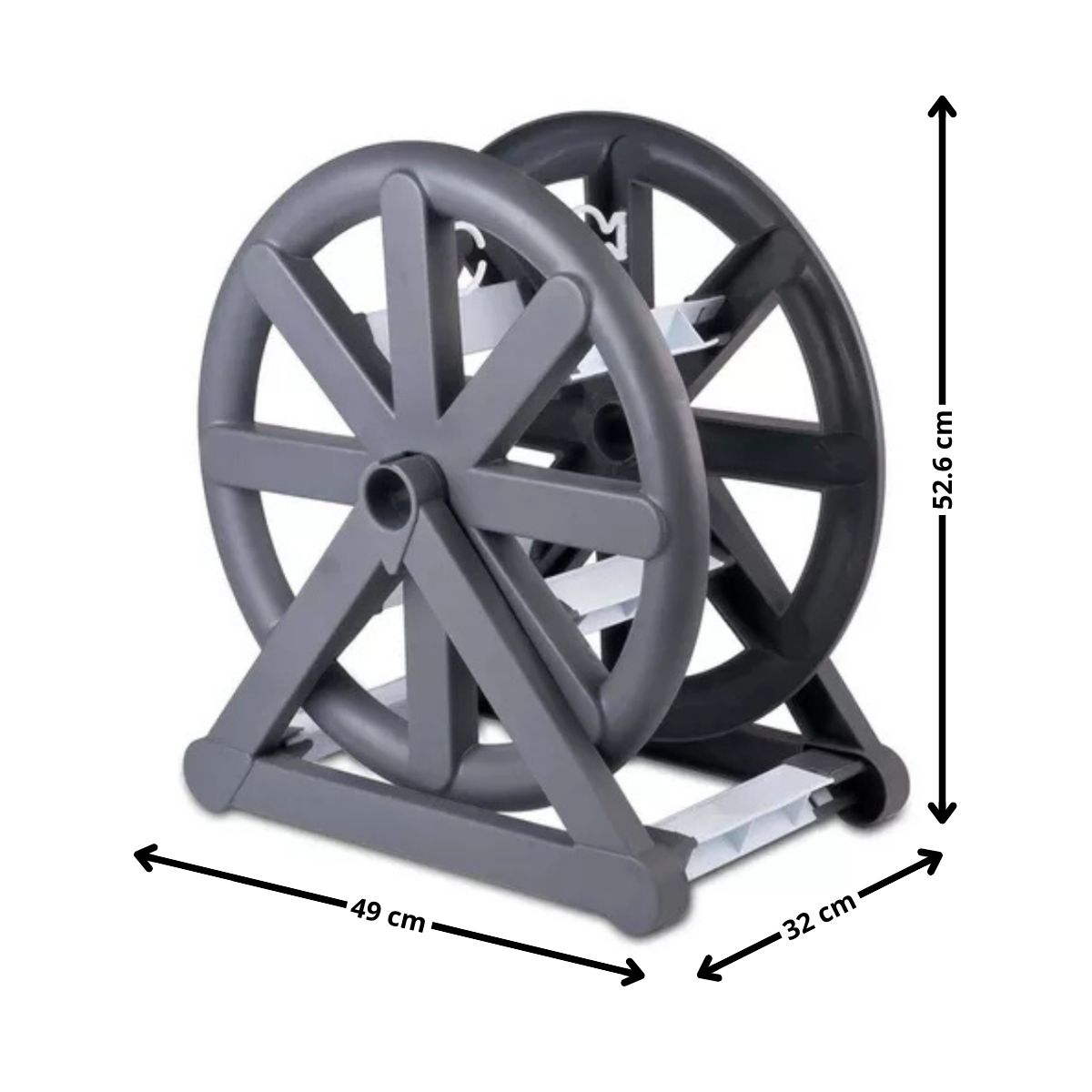 GENERICO - Carro porta manguera de piscina plástico 13mt Bighouse
