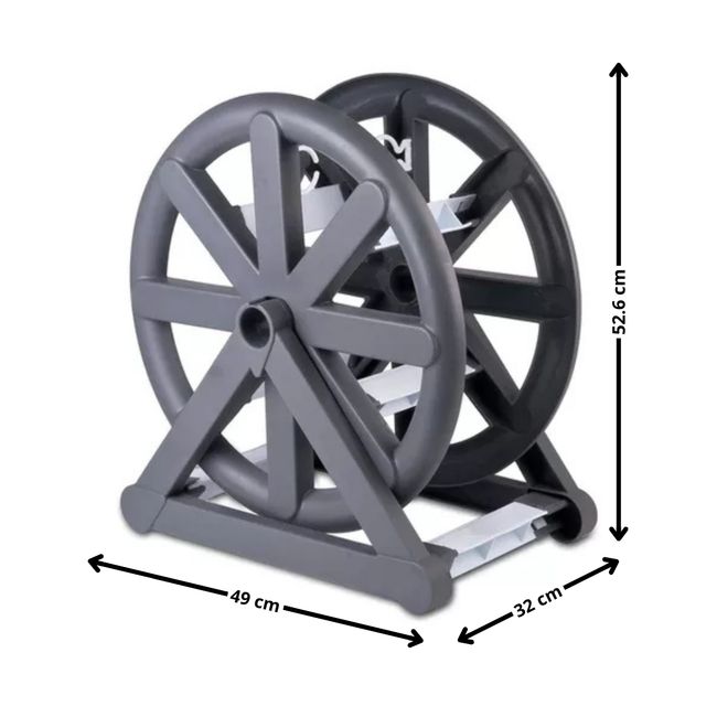 GENERICO - Carro porta manguera de piscina plástico 13mt Bighouse