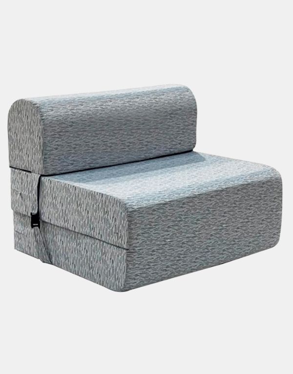 Sillon / Sofa Cama 130 Cm Brocato Densidad 18 Gris plata
