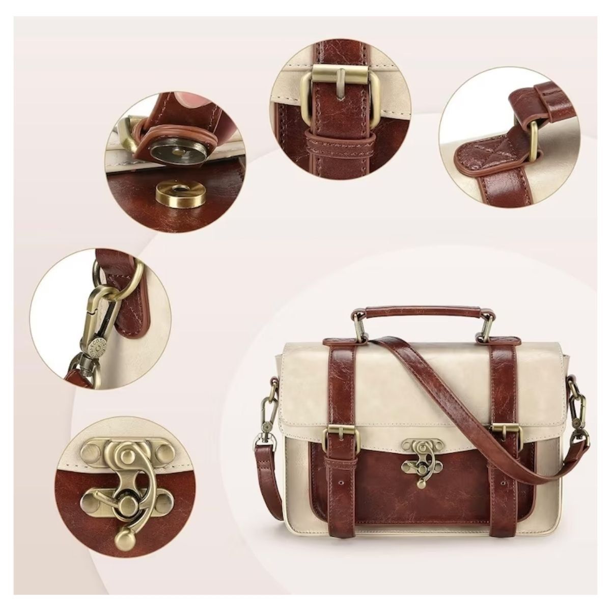 ECOSUSI - Ecosusi Maletín pequeño COFFEE - Beige