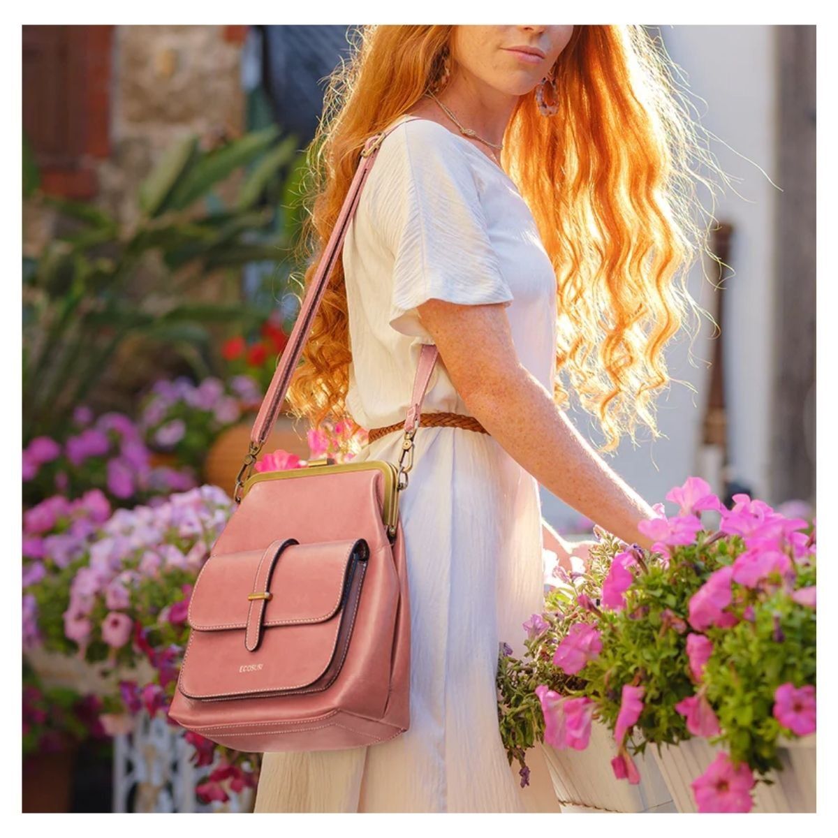 ECOSUSI - Ecosusi Mochila  Bolso Casual SHORTY - Rosado Millennial