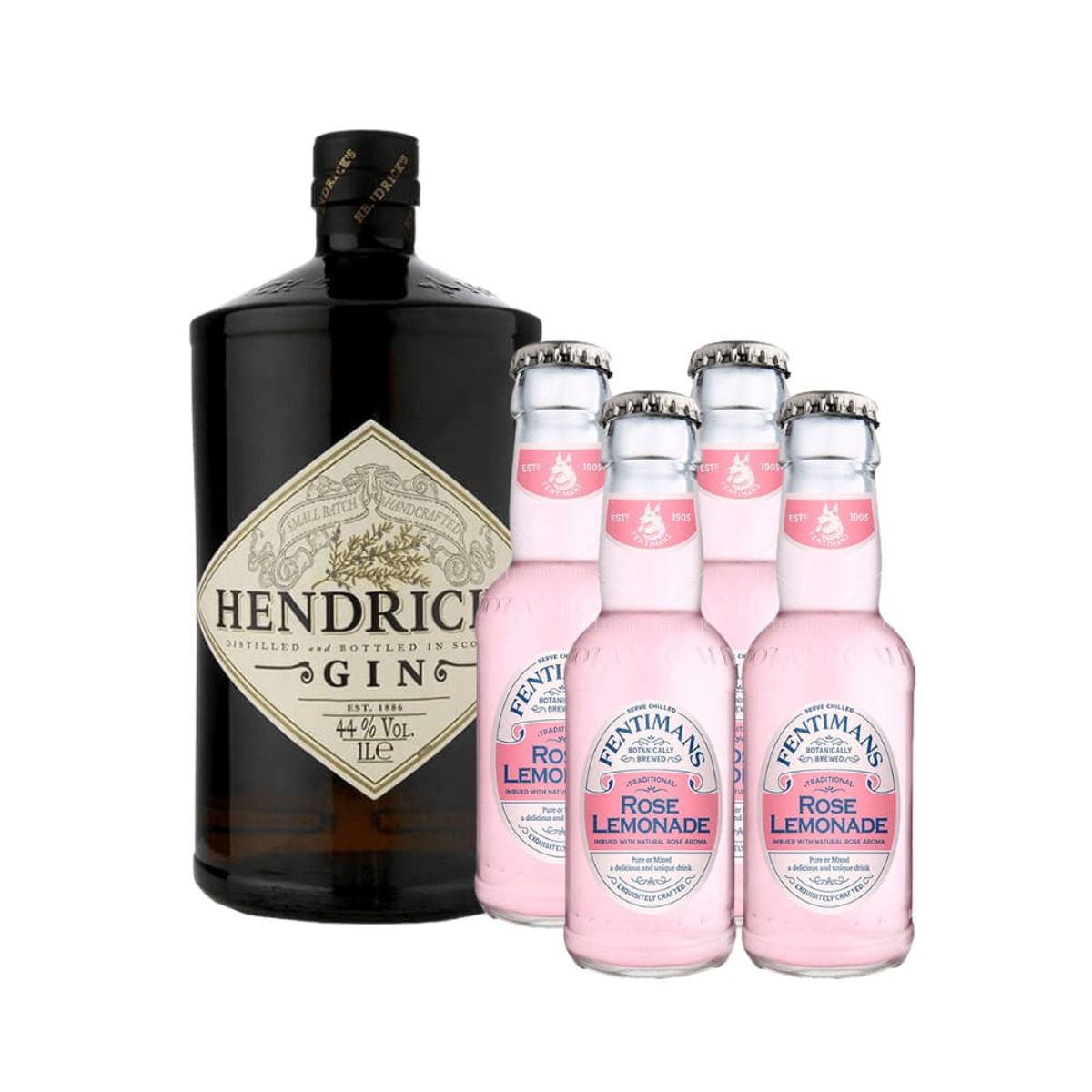 HENDRICKS - Gin Hendricks 700 ml + 4 Tónicas Limonada Rosa Premium