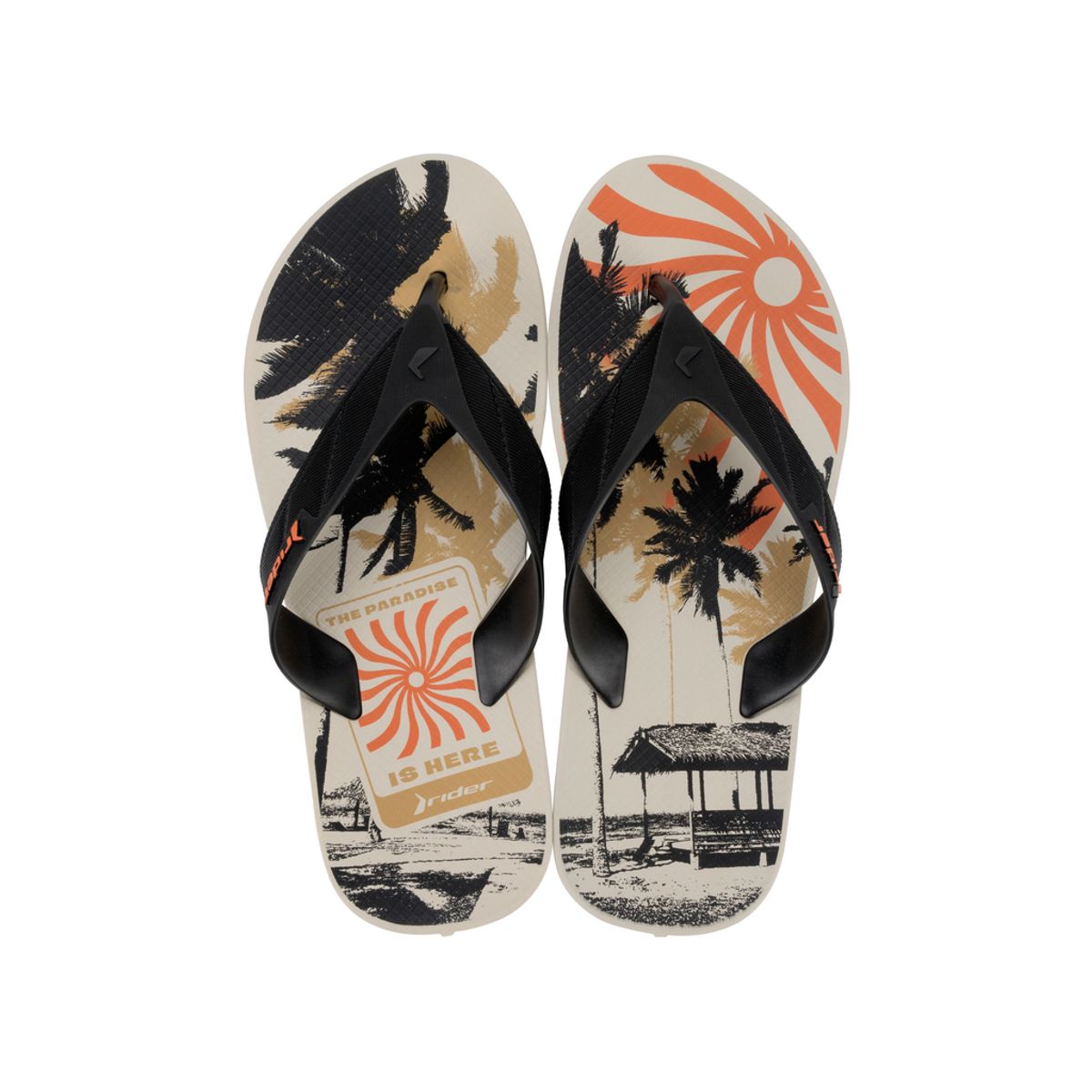 RIDER - Sandalia Hombre Beige/Negro Strike Rider