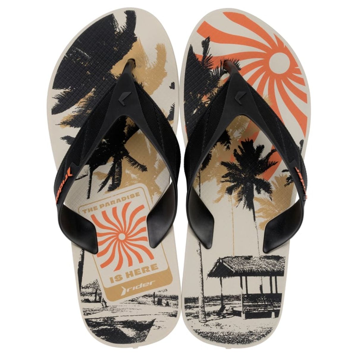 RIDER - Sandalia Hombre Beige/Negro Strike Rider