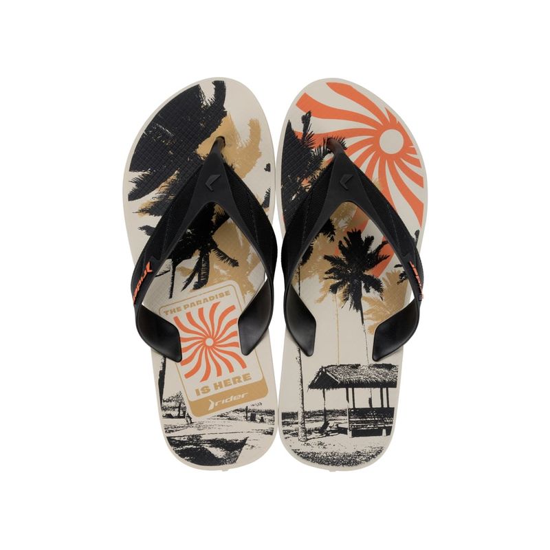 RIDER - Sandalia Hombre Beige/Negro Strike Rider