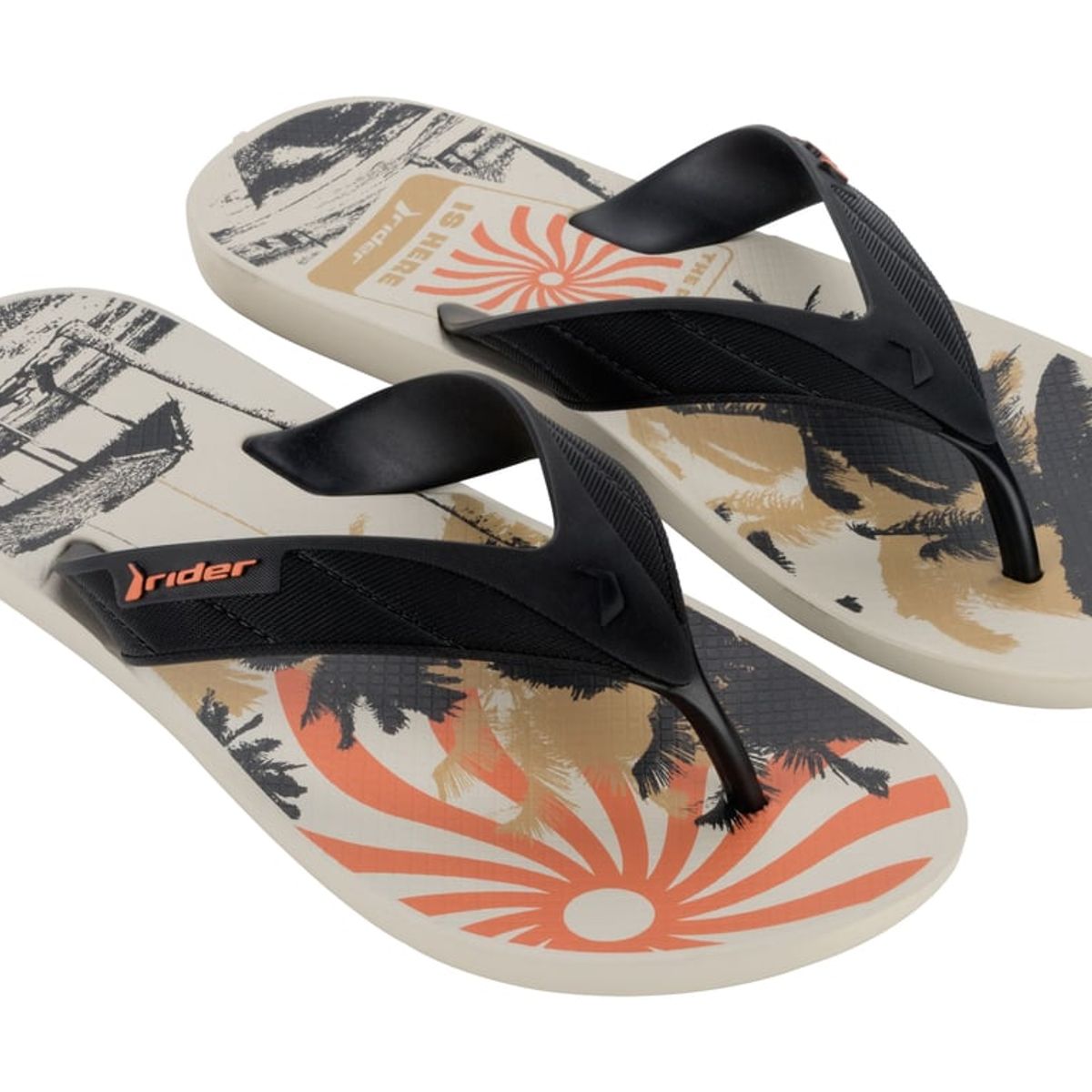 RIDER - Sandalia Hombre Beige/Negro Strike Rider