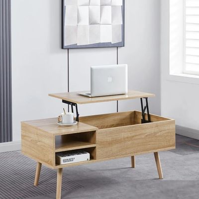 Imagen 2 del producto Mesa de Centro Living Madera con Bandeja y Almacenamiento 100x45x50