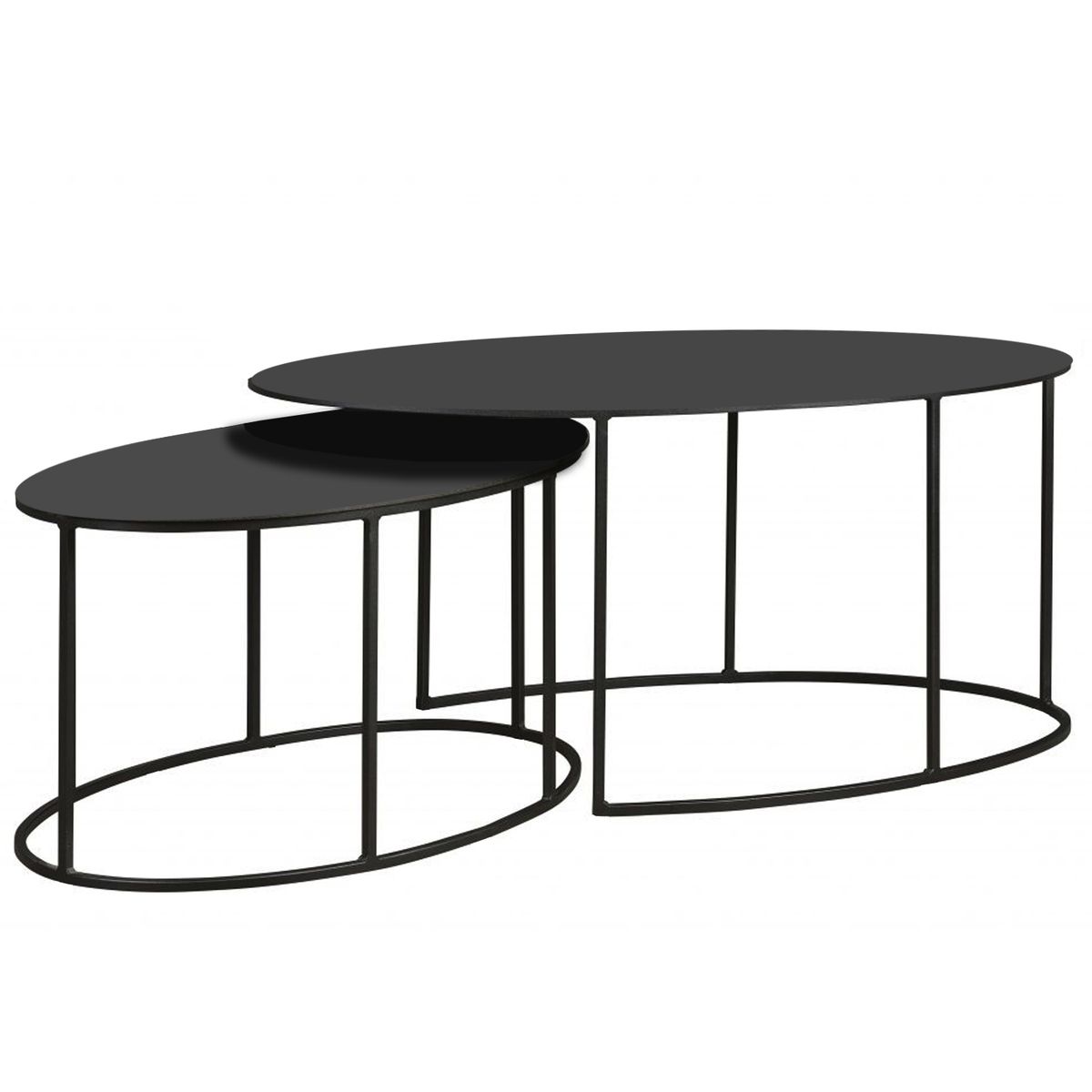 LIVING MARKET - Mesa de centro Odda Negra Hand Made