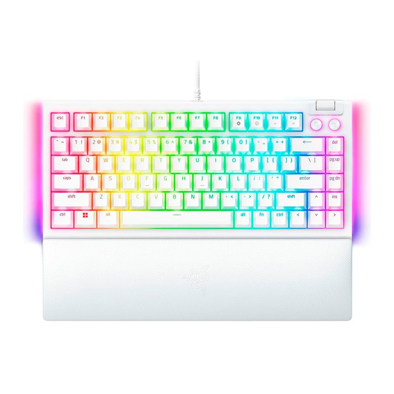 RAZER - Teclado Razer Blackwidow V4 75% White Ingles SW Naranjo RGB