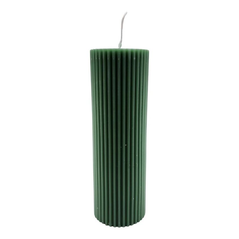 GENERICO - Vela Aromática Perfumada Acanalada Para Decoración Hogar - Verde.