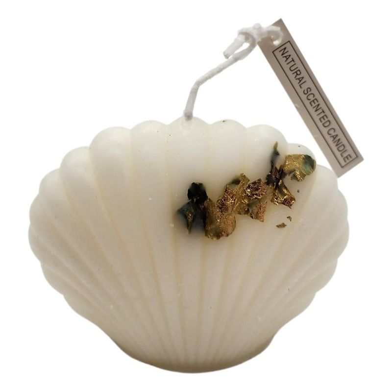 GENERICO - Vela Aromática Perfumada Blanca Almeja Decoración Hogar.